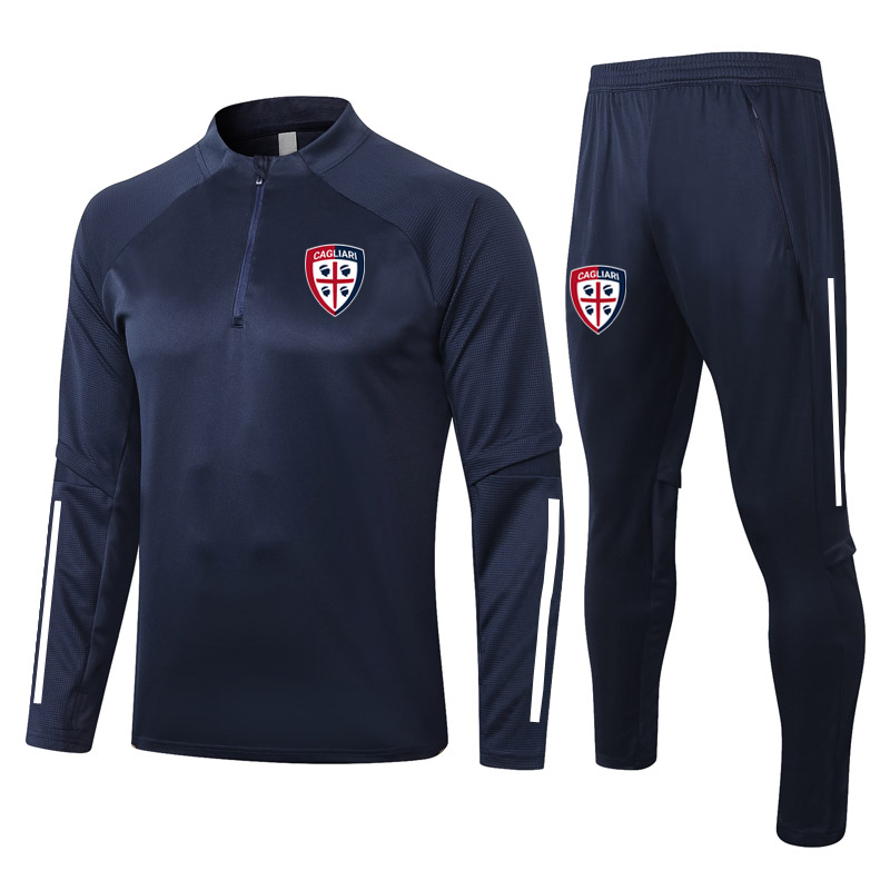 

2021 Cagliari Soccer Training Suit adult Soccer Tracksuits sets kits Winter sports sweatshirt and pants training sets Men's Tracksuits, Gray