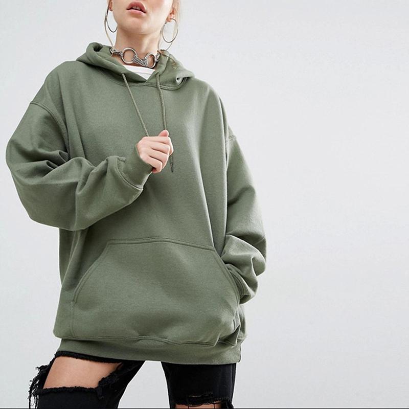 

2021 Autumn/winter Women Skateboarding Lady Bat-sleeved Fitness Sport Hoodies Femme New Long Sleeve Loose Pure Color Hoodies, Black