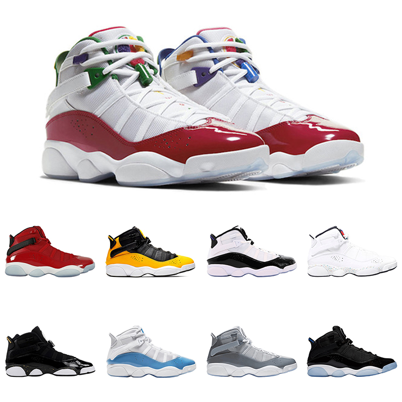 

6 6s ring men basketball shoes women sneaker south beach bred concord mens trainers sports sneakers, Black metallic gold
