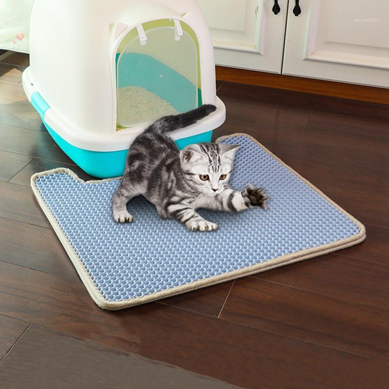 

Pet Cat Environment-friendly U-shaped EVA Double Layer Anti Splash Cat Litter Mat Easy to Clean1