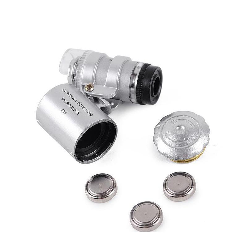 

60x Handheld Mini Pocket Microscope Loupe Jeweler Magnifier Led Light Easy To Carry With A M wmthth my_home2010