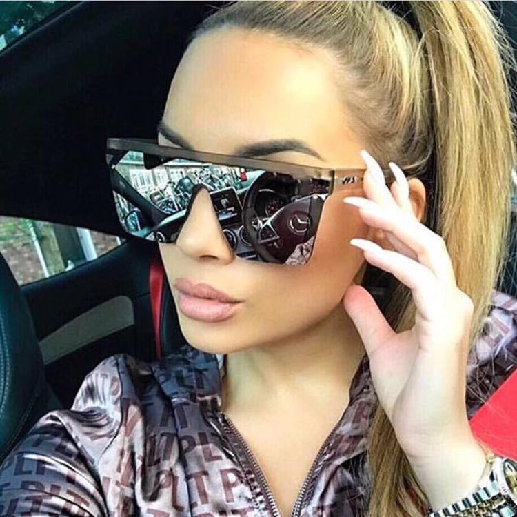 

Square Sunglasses for Women Retro Flat-Top Big Glasses Oversized Shades Female1
