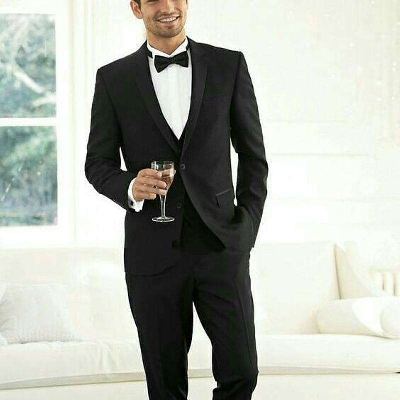 

Peaked Lapel Black Mens Wedding Suits Man Blazers Groom Tuxedos 3 Piece Coat Pants Vest Costume Homme Prom Wear Terno Masculino, Beige