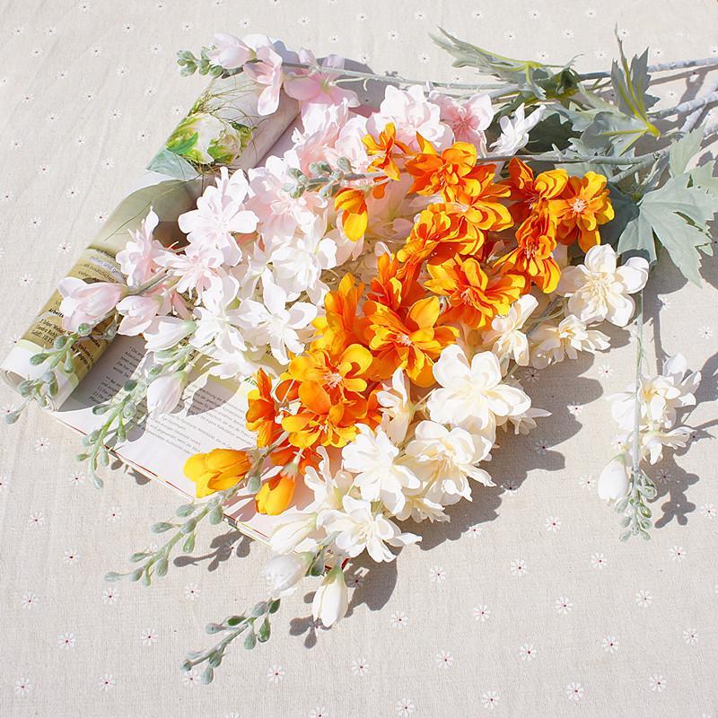 

2019 New long stem silk flower Artificial flowers Wedding party decoration flores fleur artificielle1, Orange