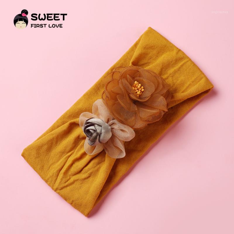 

Girls Floral Nylon Lace Headband Two Flower Turban For Party Gifts Soft Seamless Hair Wrap Simple Head wear Hair Accessories1, Nsfb-9663-7a1lan