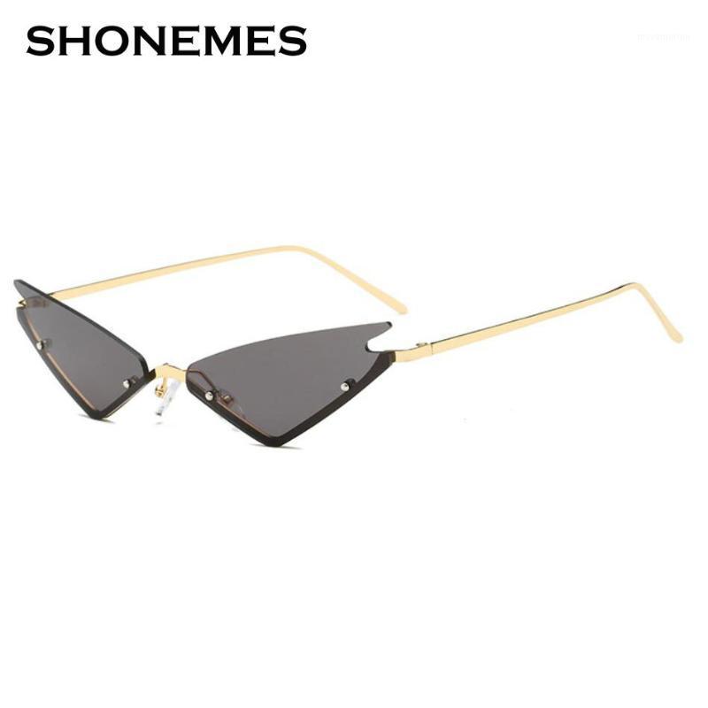 

Fashion Rimless Sunglasses Women Cat Eye Sun Glasses Vintage Design Shades Ladies Small Frame Sharp corner Eyeglasses1