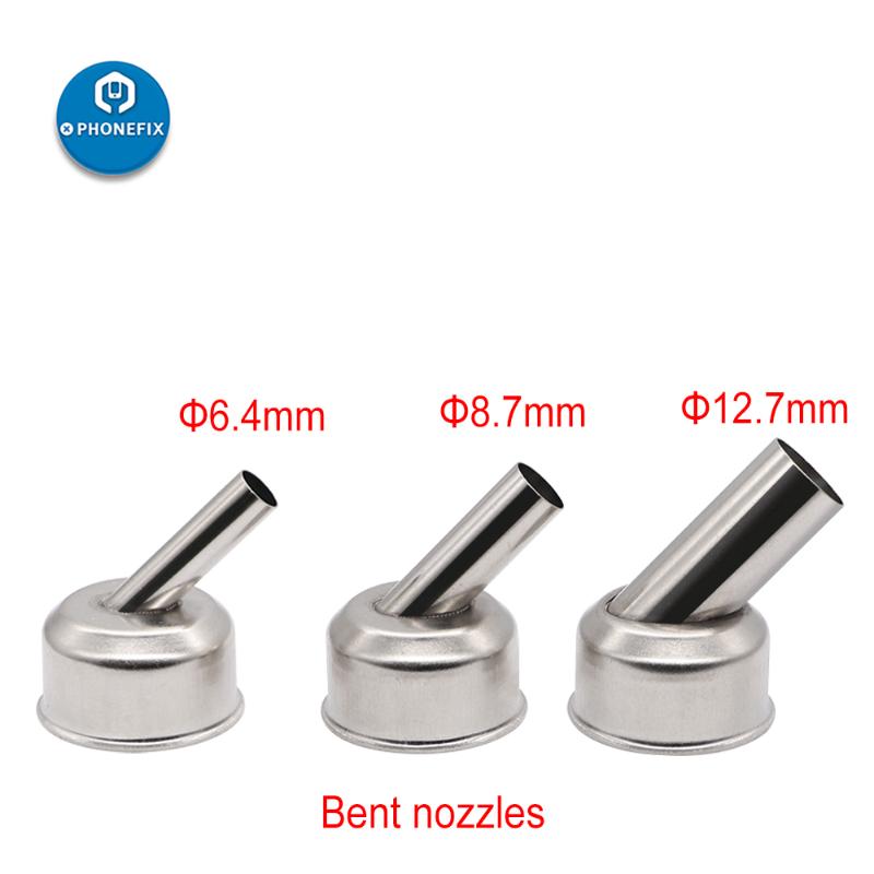 

3pcs ST-862D 45 Degree Bent Curved Nozzle Soldering Station Hot Air Stations Gun Nozzles for ATTEN ST-862D BGA Rework Station