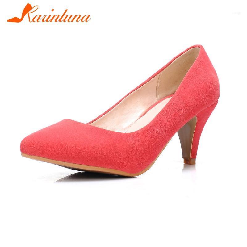 

KARIN Brand New Big Size 31-43 Female Spike High Heels Pumps Pointed Toe Slip On Shallow Pumps Women Party Sexy Shoes Woman1, Black