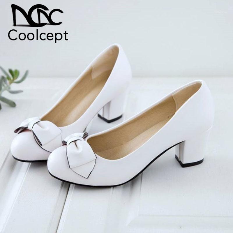

CoolCept fashion women pumps shoes Sweet little fresh bowknot single shoes women shallow mouth slip on lady footwear size 32-431, Beige