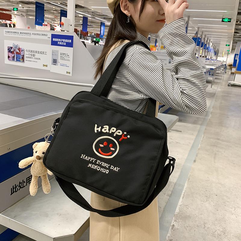 

Mommy Bag Multifunctional Large Capacity 2021 New Ultralight Canvas Bag Hot Sale Tote Portable Lunch Simple, Black