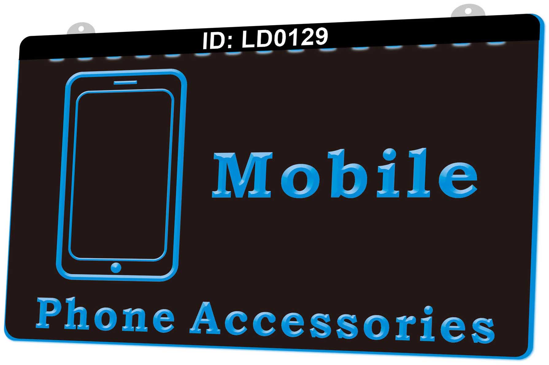 

LD0129 Mobile Phone Accessories 3D Engraving LED Light Sign Wholesale Retail
