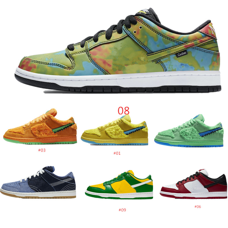 

2021 SP Brazil University shoes Red Chunky Dunky sb dunk women mens trainers running luxury white green NYC Raygun Tie Dye designer sneakers, Black