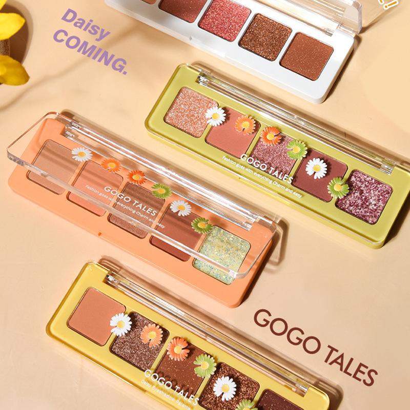 

5 Color Eyeshadow Matte Pearlescent Long Lasting Eye Shadow Pigment Eye Shadow Palette Makeup Cosmetics Eyeshadow TSLM1, 03