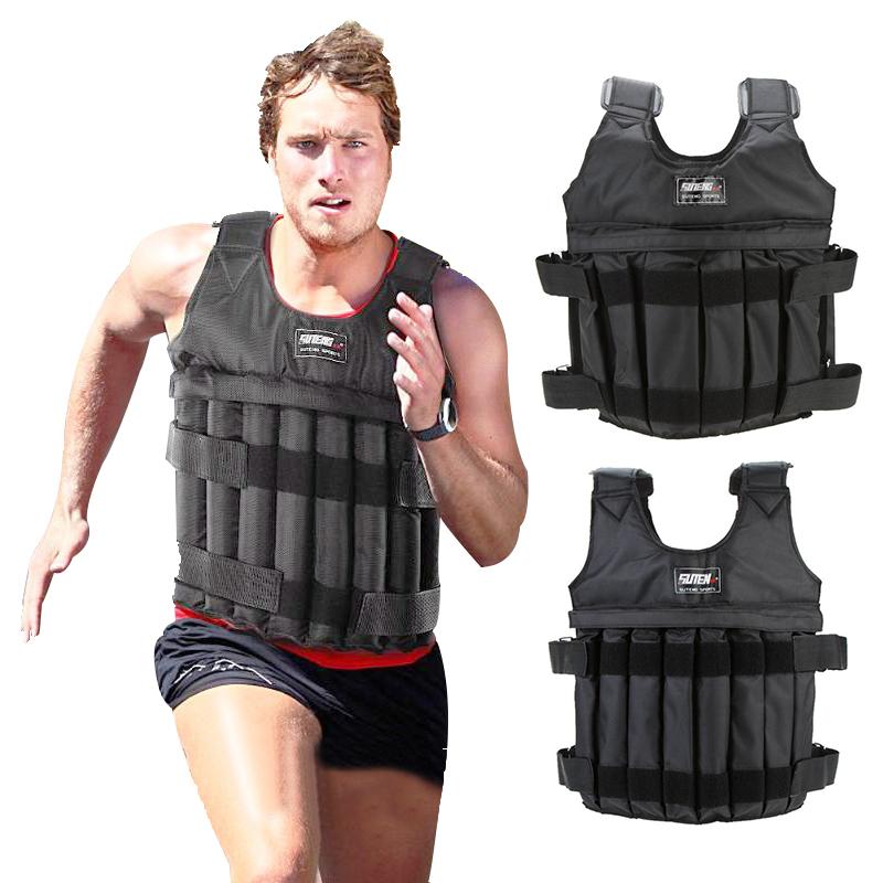 

20kg/50kg Adjustable Loading Weighted Vest Weights Waistcoat For Boxing Weight Training Workout Sand Clothing Fitness Equipment