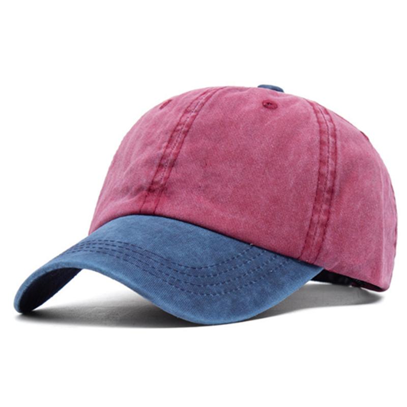 

Washed Cotton Pure Color Light Board Men's Baseball Cap Multi-Color Optional Bone Cap, Stitching Dad Hat, Navybluewinered