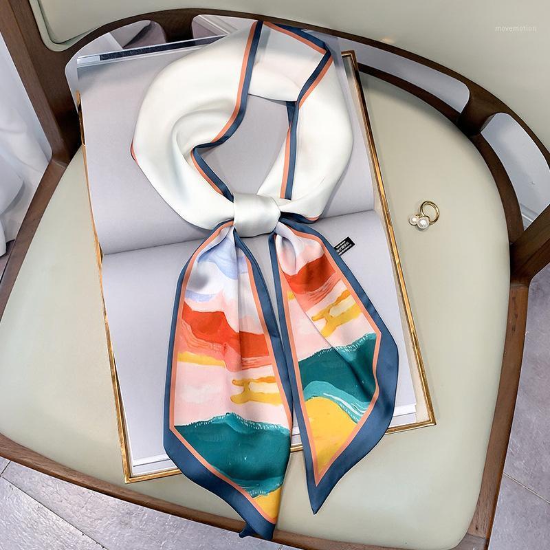 

2020 New Silk Scarf Women Fashion Scarves Office Lady Neckerchief High Quality Foulard Femme Hair Tie Bandana Hijab1