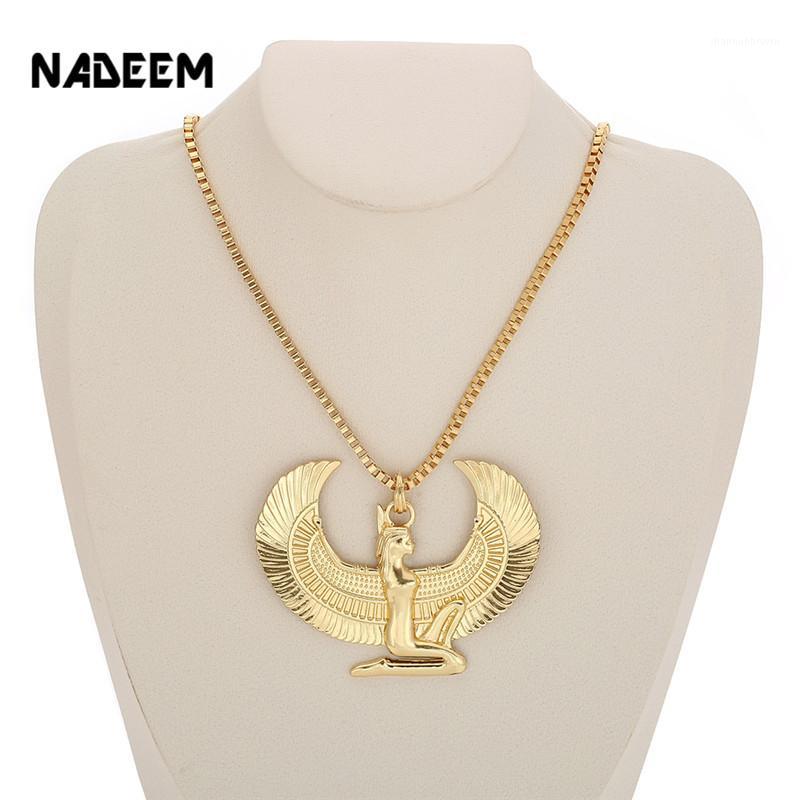 

Pendant Necklaces Fashion Gold Color Punk Long Chain Hiphop Eagle Women Necklace Jewelry Egyptian Trendy Cross Angel Isis Necklace1