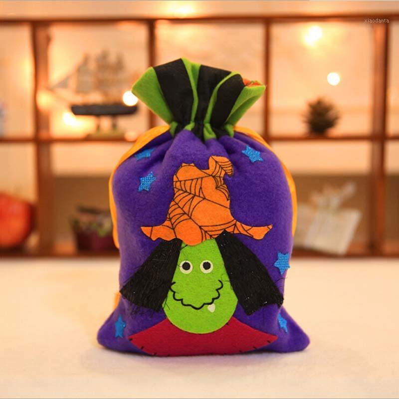 

1Pc Halloween Candy Bags Pumpkin Gift Bag Tote Non-woven Witch Balck Cat Bag Handbag For Kids New Year Party Home Decor1