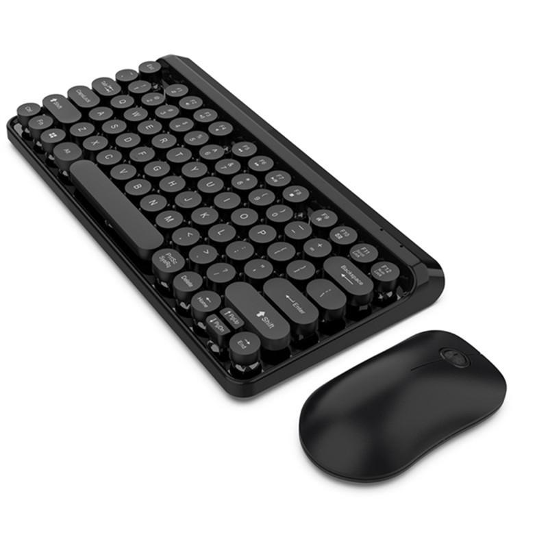 

Wireless 104 Round Keys Keyboard Mouse Computer Keyboard Mouse Combo For Home Office