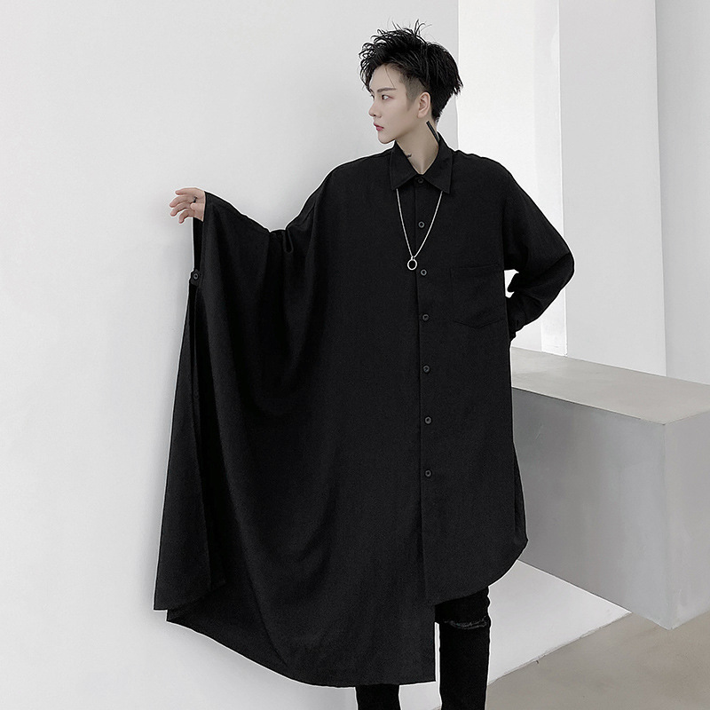 

2020 Men Long Sleeves Male Women Oversize Streetwear Shirt Stage Clothes Dhbj, C71