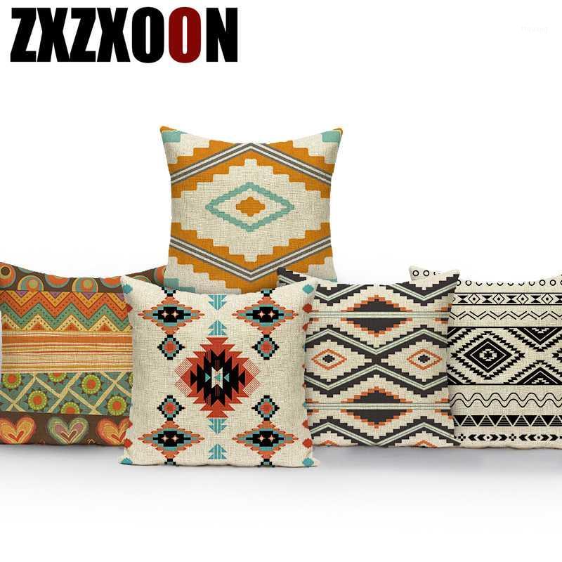 

Nordic Style Geometry Cushion Cover Linen Cotton Boho Mandala Pillow Cover Home Decorative Sofa Bohemian Throw Pillow Case1