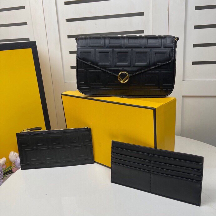 

Top Quality Men and women Wallet Card Leather Three piece suit Classic Style designer luxury famous brand hand-held money size 28-11-4cm