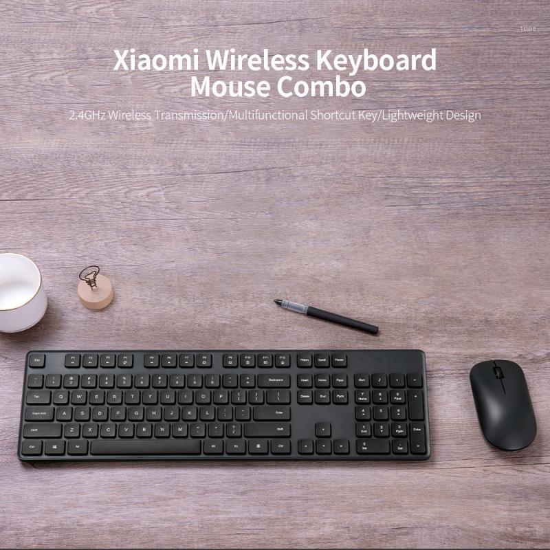 

Keyboard Mouse Combo 2.4G Wireless Keyboard Mouse Set Portable Full-size 104 Keys Lightweight Combo1