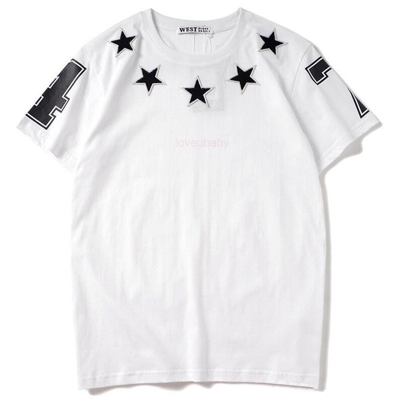 

Summer T Shirt For Men Tops With Letters Designer Hip Hop Shirts Short Sleeve Tshirt For Mens, White;black
