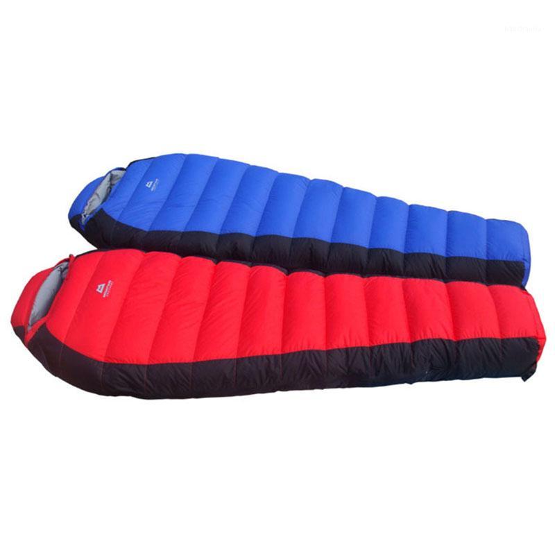 

New Outdoor Camping Sleeping Bag Adult Mummy Type Duck Down Waterproof Keep Warm Multifunction lazy Bag Nature Hike Sleeping1