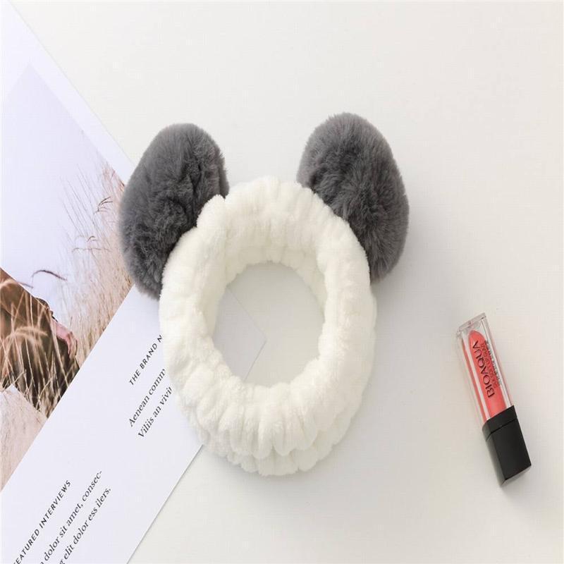 

Elastic Cute Ball Girl Hairband Panda Ear Women Spa Bath Shower Make Up Wash Face Headband Soft Headwear Hair Accessories1, Jj0076-10