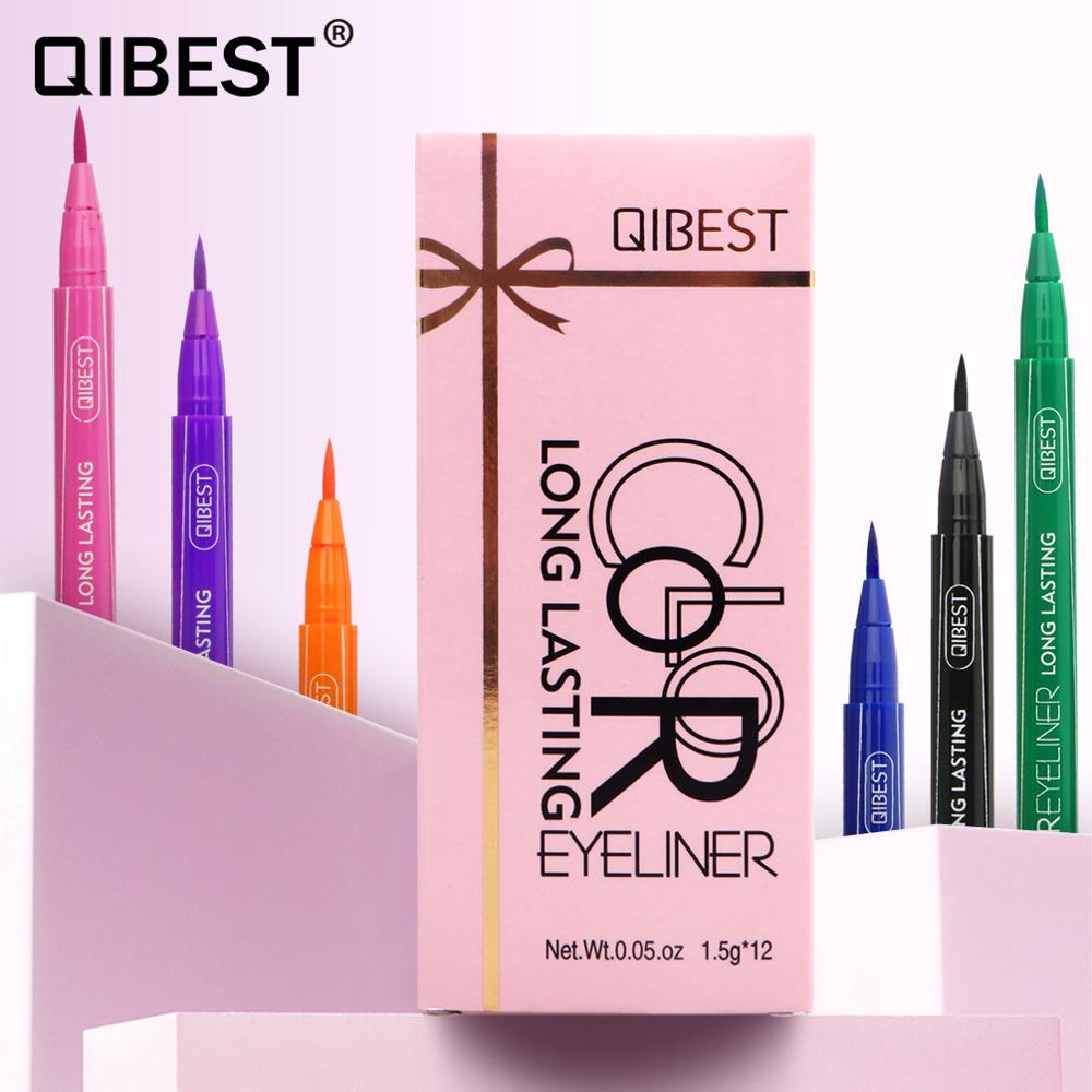 

Qibes 12 color/set eyeliner Liner Liquid Pencil Waterproof colorful eyeliner long lasting eye liner color professional makeup, Sz00995