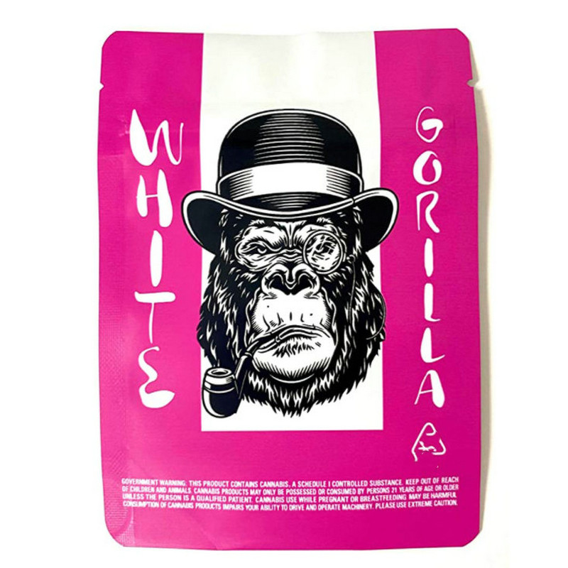 

White Gorilla Pink Wedding Cake Ziplock Foil Bags Smell Proof Resealable Packaging Resealable Stand Up White Gorilla Mylar Bag 3.5g C sqcQNh