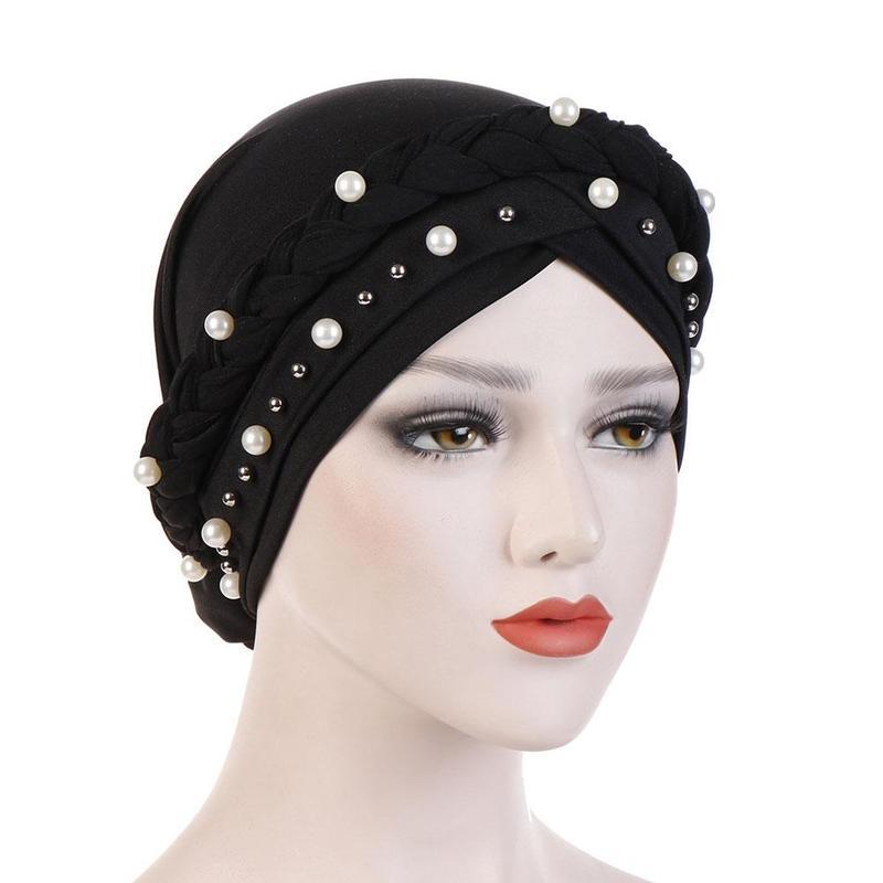 

Head Scarf for Muslim Women Solid Cotton Turban Bonnet Hijab Caps White Pearl Inner Hijabs Femme Musulman Arab Wrap Turbantes