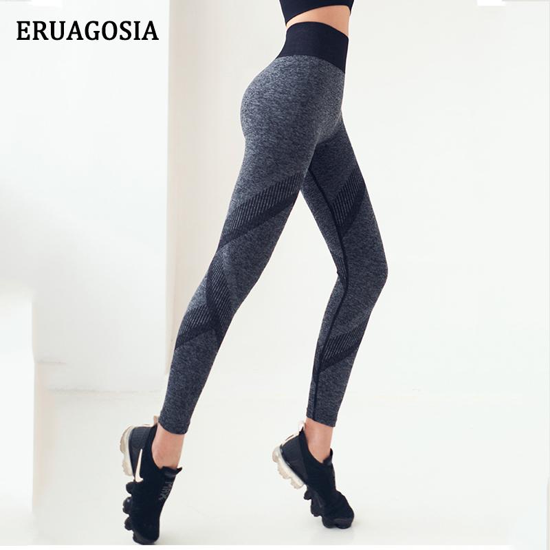 

ERUAGOSIA High Waist Yoga Pants Women Stretchy Push Up Gym Tights Seamless Sport Leggings Fitness Female Running Training Pants, Y13bk
