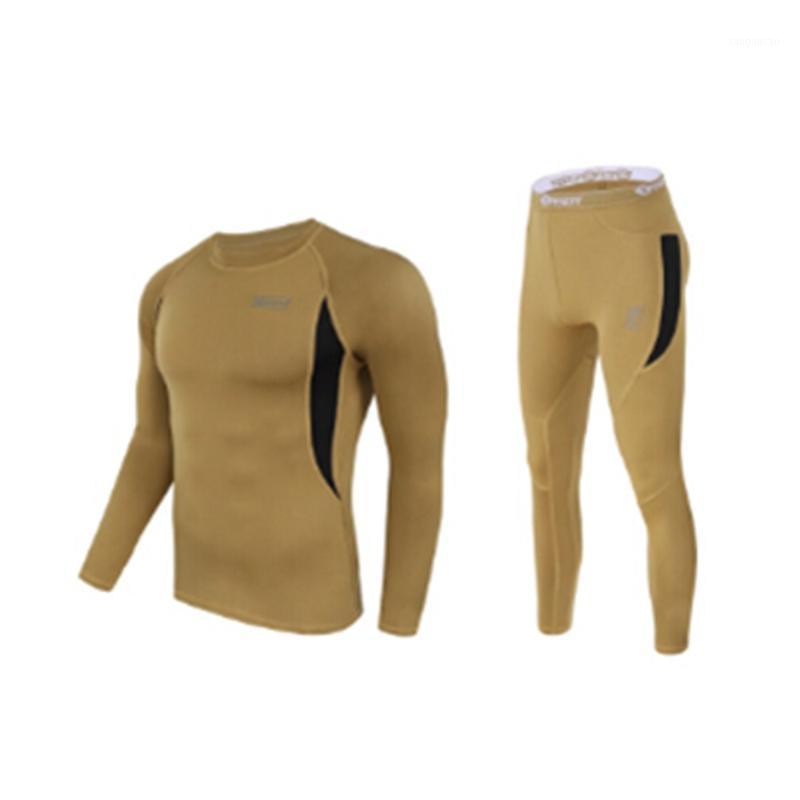 

T-shirt outdoor sports long sleeves dry and tight pants perspiration warm function underwear suit1, Black