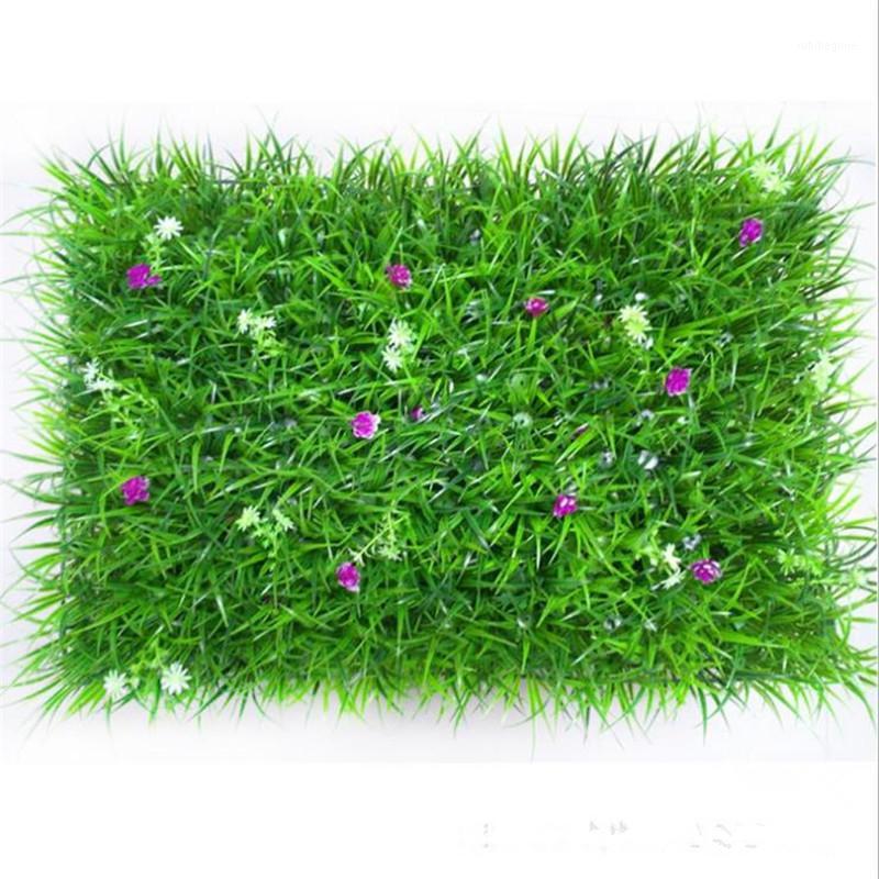 

hot selling Red Flower Plastic Artificial Lawn Turf Plants Artificial Grass Lawns Garden Balcony Decoration House Ornaments1
