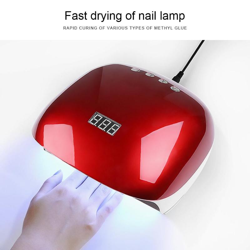 

LED UV Nail Lamp Dryer EU Plug Hot Selling Durable Delicate Lightweight Polish Infrared Induction Girl Manicure Tool, White