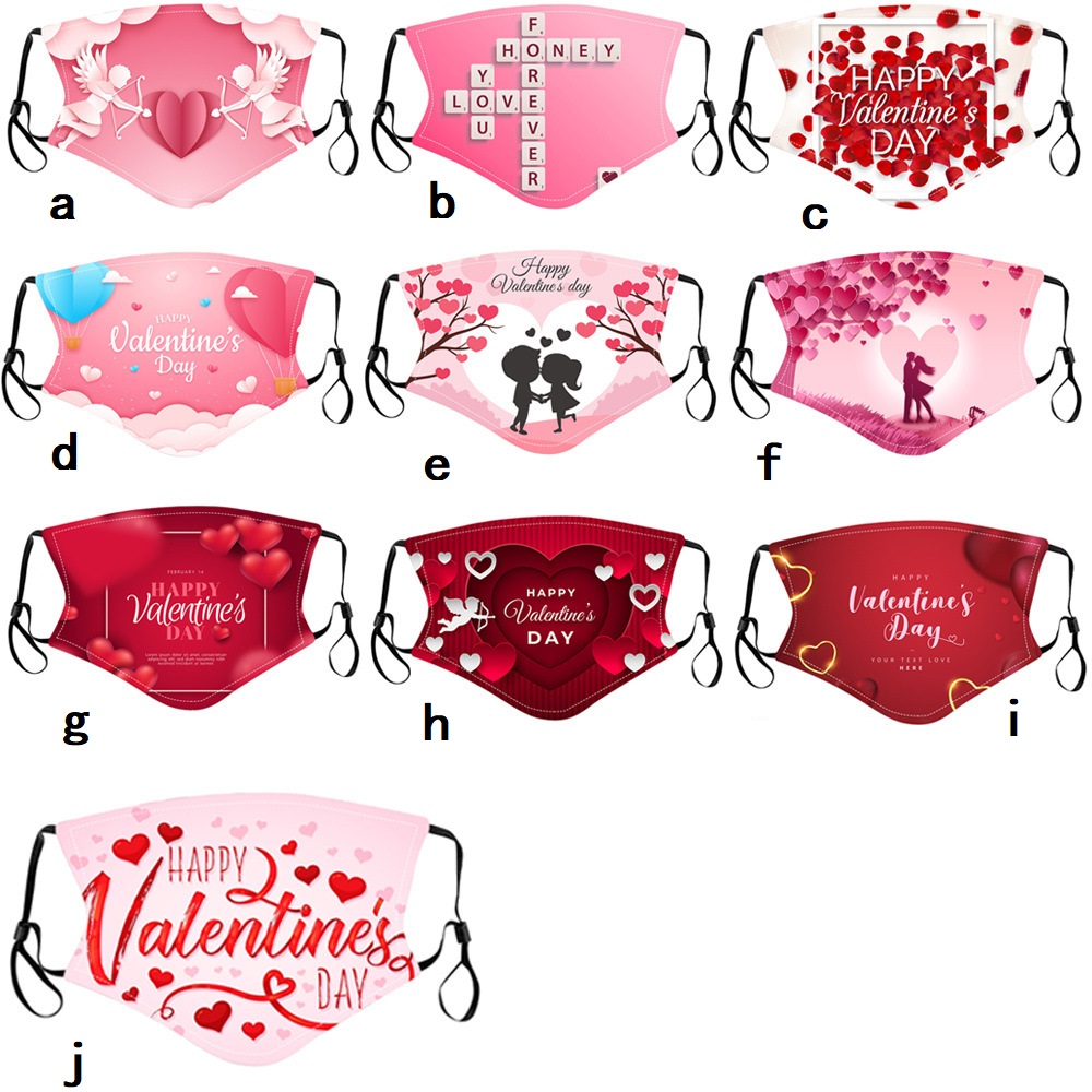 

Housekeeping Face Masks valentines day gifts Cotton Dustproof Masks Adjustable Washable reusable Insert PM2.5 Filter Party Masks