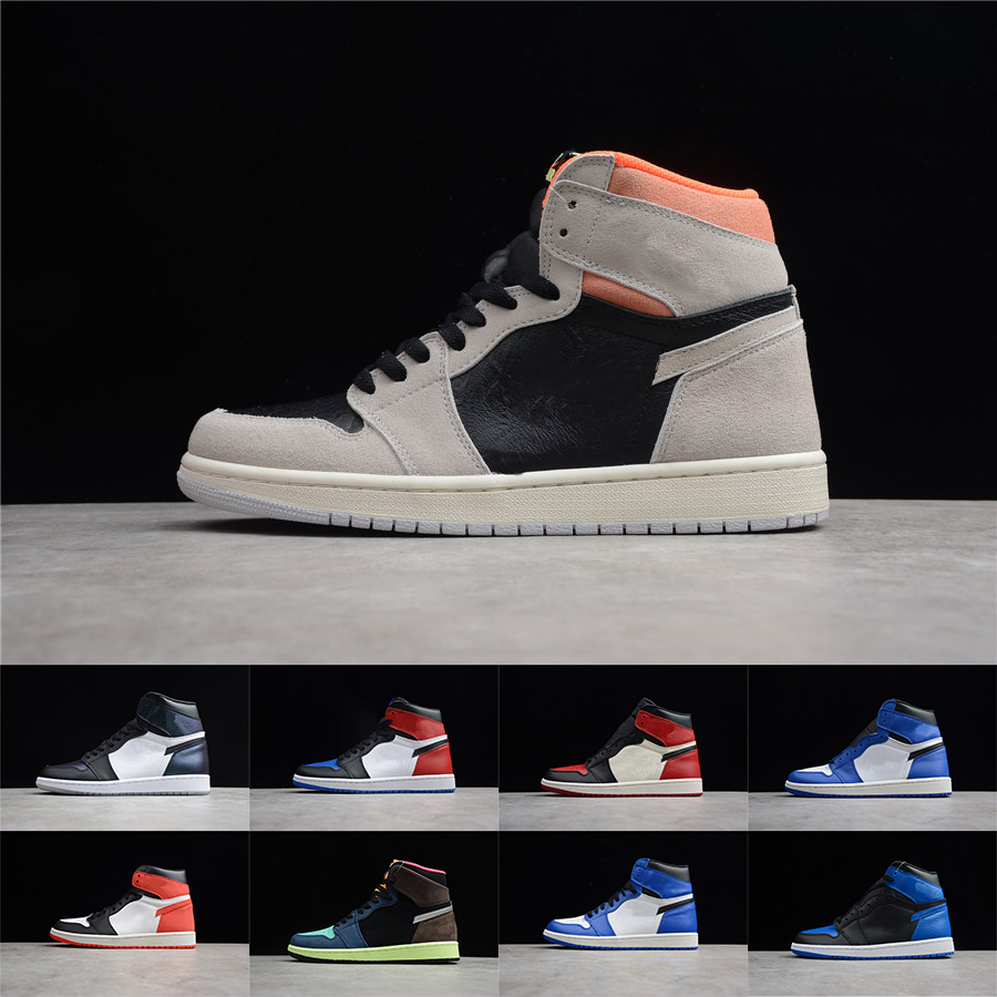

Mens 1 Basketball Shoes Neutral Grey High OG 1s Women Banned Bred Chicago Black Toe Court Purple Pine Green UNC Premium Sneaker, Shown
