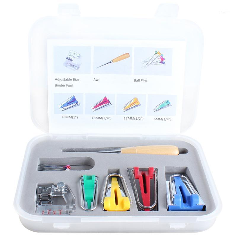 

16pcs Multifunction Fabric Bias Tape Maker Set Tool 6mm 12mm 18mm 25mm Fabric Sewing Quilting Bias Binding Maker1