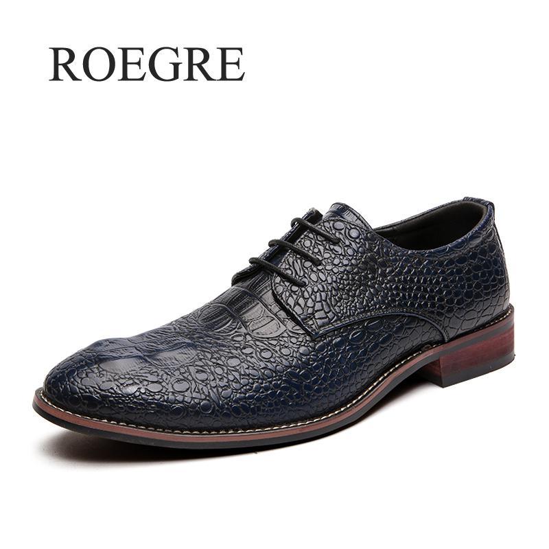 

Brand Crocodile Formal Shoes Men Luxury Italian Designer Shoes Big Size 38-48 Business Office Dress Leather Fashion Party, Black