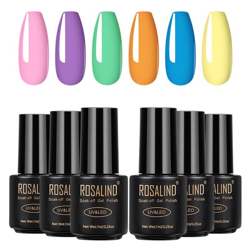 

6pcs 7ml Soak Off UV Gel Polish Quick Building Nail Tips 28TA