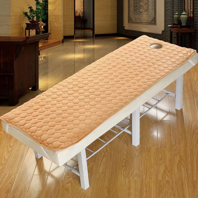 

Thicker Velvet Massage Bed Couch Cover Sheet Beauty Face Table Mattress with Face Hole - 75x190cm Pillow Case, Camel