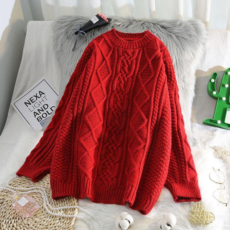 

Winter Red Sweater Women 2021 New Autumn Winter Casaul Korean Style Woman Sweaters Knit Tops Clothing Femme Chandails WPY20701, Beige