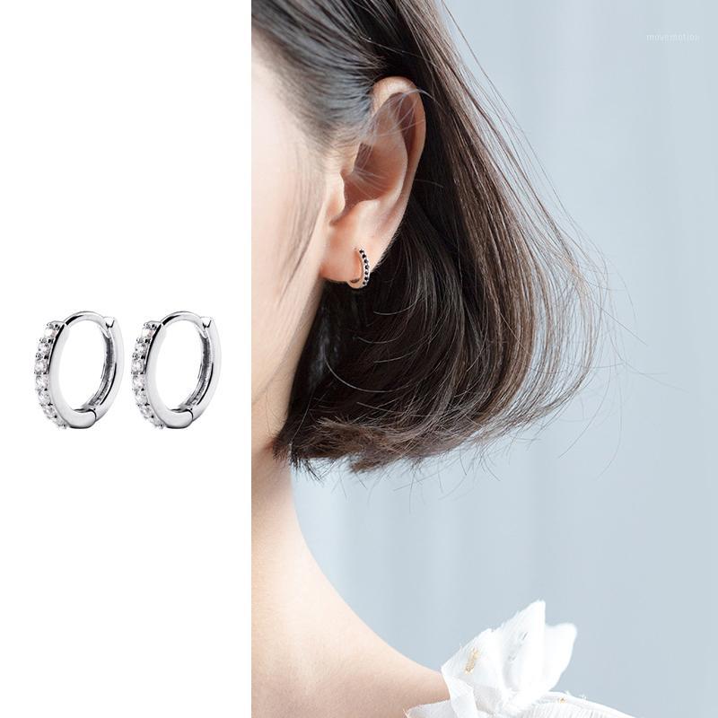 

Mocanie Classic 925 Sterling Silver Sparkling Zircon Circle Hoop Earring for Women Wedding Engagement Party Fine Jewelry Brincos1