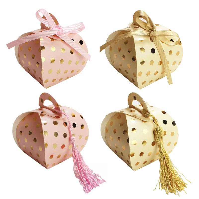 

50pcs/lot Candy Box Decor Tassel/Ribbon Chocolate Present Boxes for Baby Shower Wedding Party Birthday Souvenir Supplies