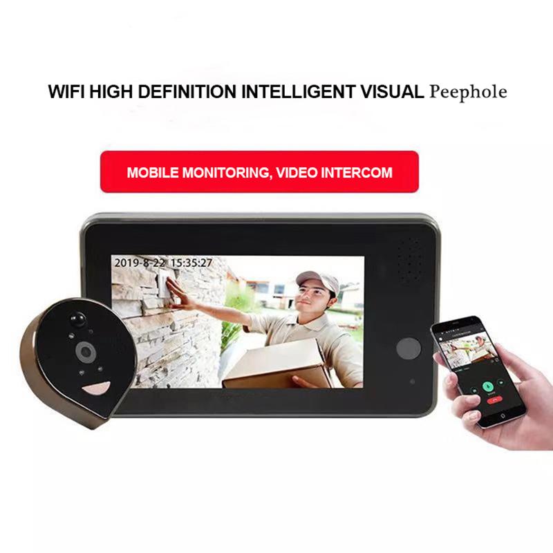 

New Wireless Wifi Security Doorbell Intercom DoorBell Phone Remote Peephole Infrared Night Security Camera HD Viewer