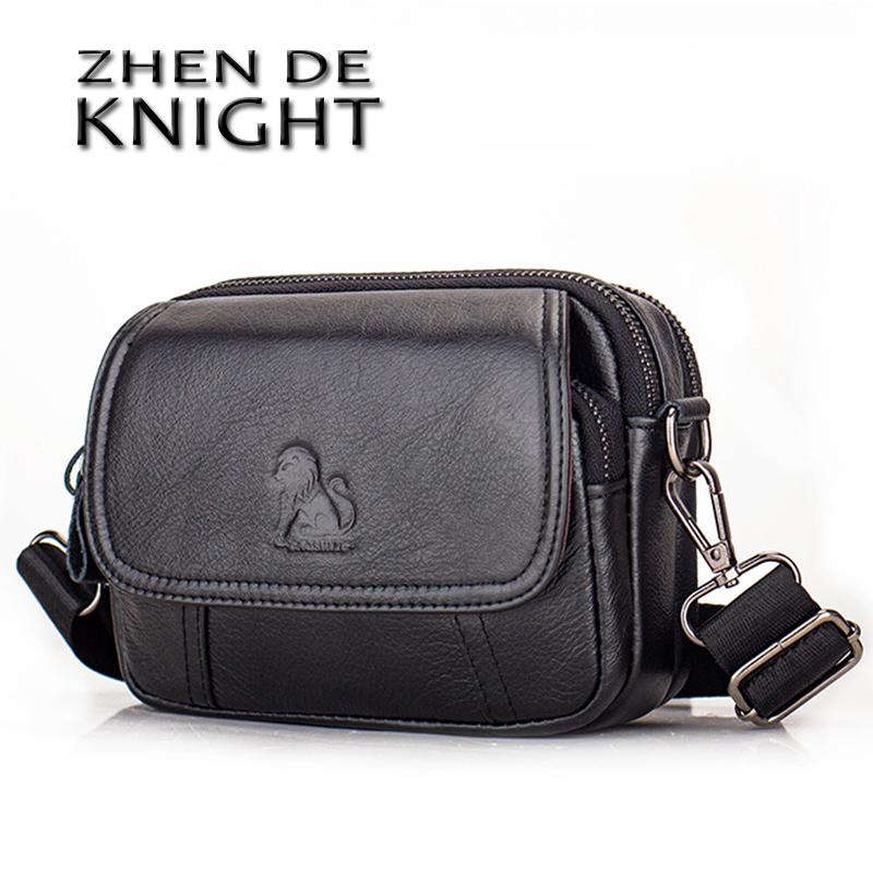 

Men's Genuine Leather Bag Belt Bag Fanny Pack Waist Bags For Men Fashion Flap Fanny Pack Men Leather Belt Bags, Brown