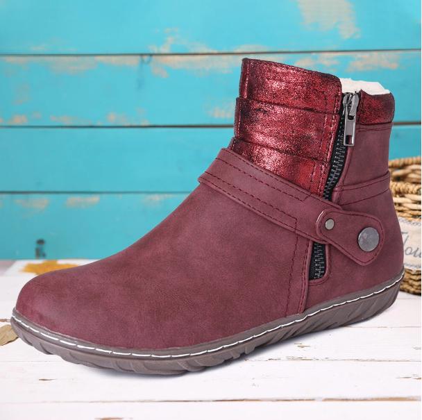 

2020 British Wind Tooling Snow Boots Ladies Large Size High Boots Short Wild Casual Shoes Women's, Blue