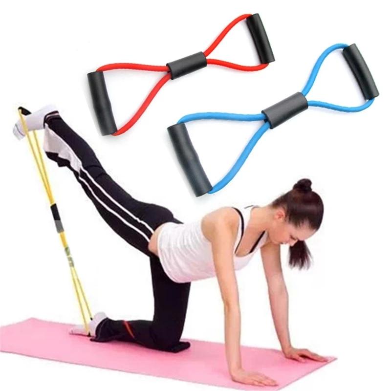 

8 Word Type Resistance Band Chest Fitness Yoga Pull Rope Tube Rubber Muscle Training Stretch Crossfit Equipment Elastic Band